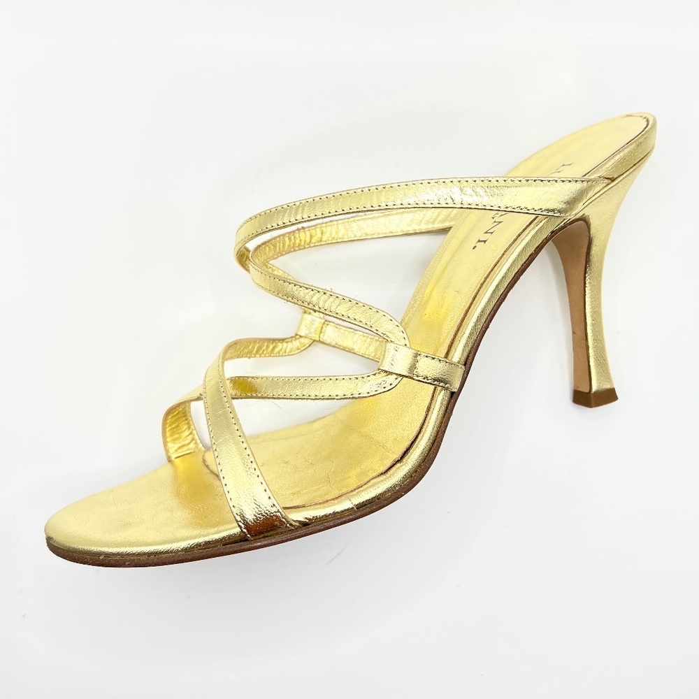 Lumiani Gold Heeled Strappy Sandal